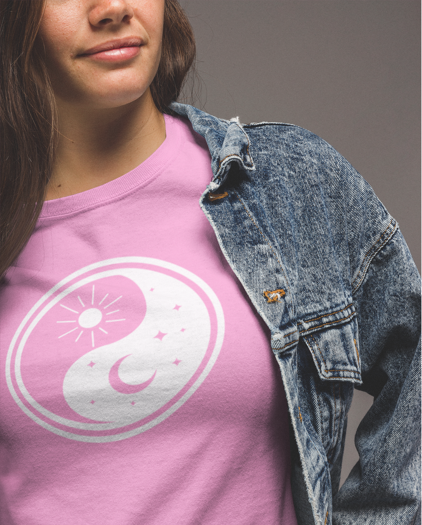 Symbol, Ying Yang, Sun and Moon - Adult, Semi-fitted, T-shirt