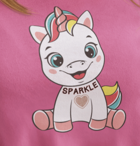 Fantasy, Unicorn, Sparkle, Positive- Adult, Semi-fitted T-shirt
