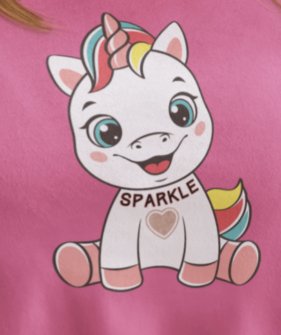 Fantasy, Unicorn, Sparkle, Positive- Adult, Regular Fit, Soft Cotton, T-shirt