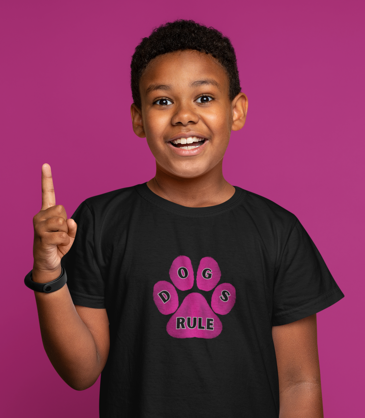 Art, Colorful, Dog Paw, Dogs Rule- Kids, Child, Heavy Cotton, T-shirt