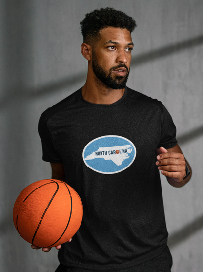 Places, States, North Carolina, United States of America, Sports, Basketball- Adult, Regular Fit, Soft Cotton, T-shirt