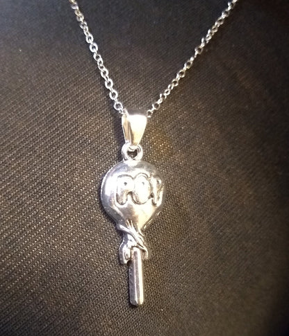 Sucker necklace / Tootsie Pop necklace / lollipop necklace / Candy charm / Silver necklace / Tootsie Roll Pop pendant / lollipop jewelry