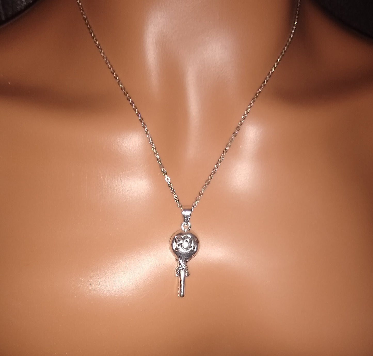 Sucker necklace / Tootsie Pop necklace / lollipop necklace / Candy charm / Silver necklace / Tootsie Roll Pop pendant / lollipop jewelry