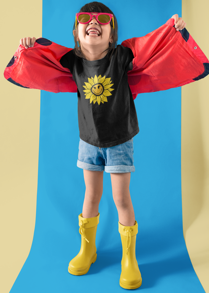 Nature, Flowers, Sunflower, Plants, Positive- Kids, Child, Heavy Cotton, T-shirt