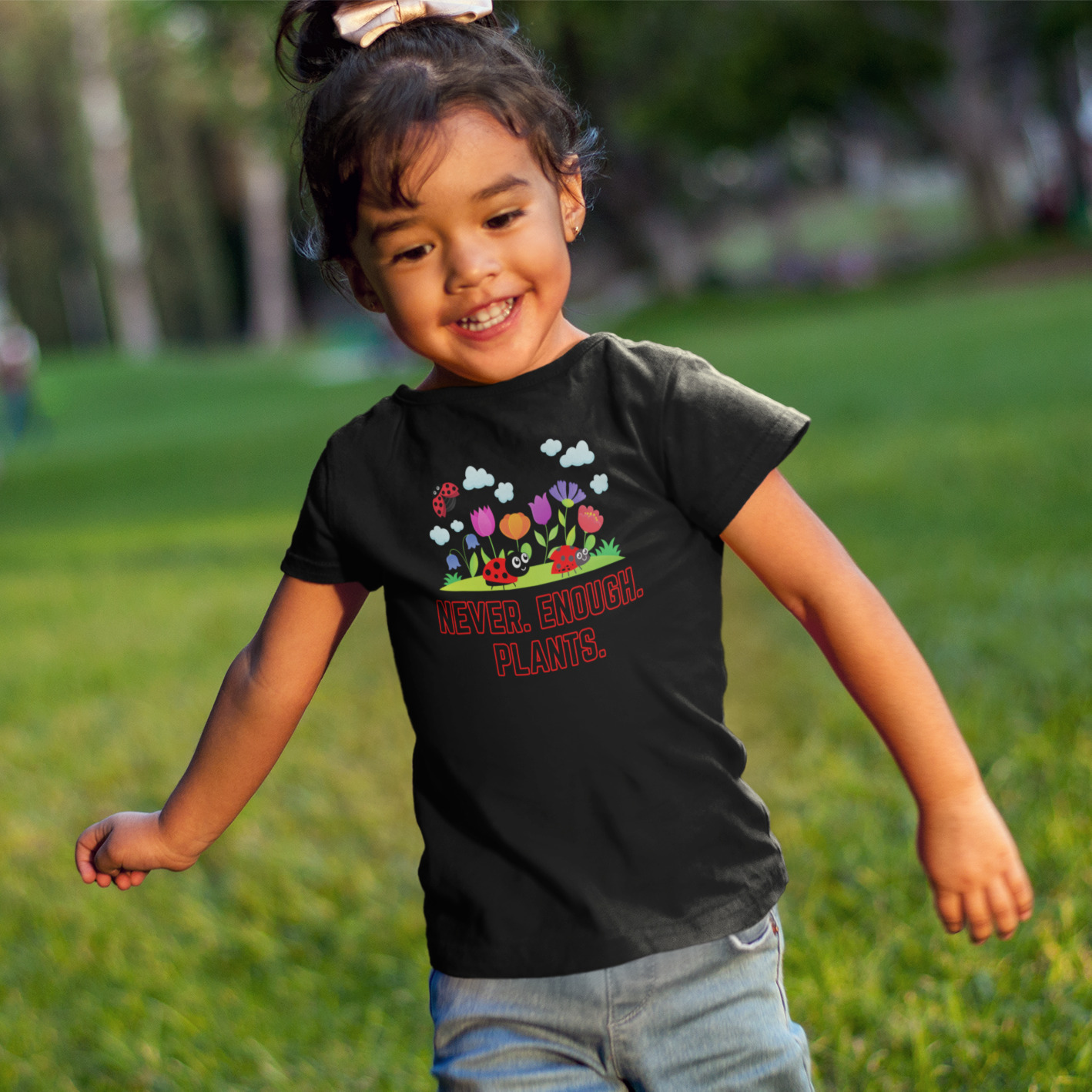 Nature, Flowers, Never Enough Plants, Flowers- Kids, Child, Heavy Cotton, T-shirt