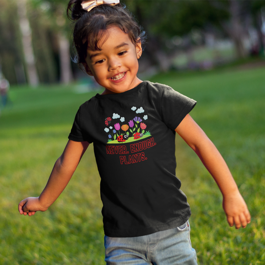 Nature, Flowers, Never Enough Plants, Flowers- Kids, Child, Heavy Cotton, T-shirt