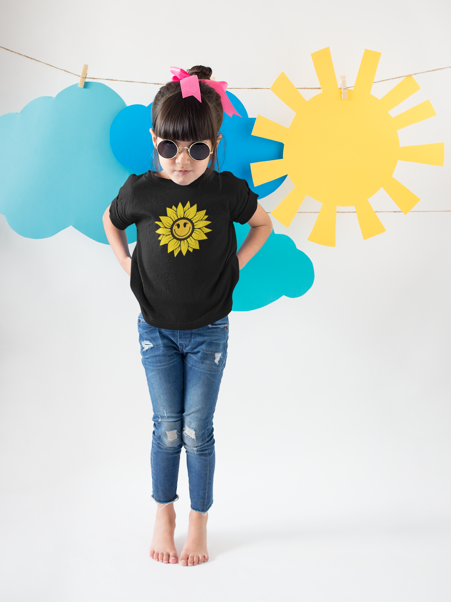 Nature, Flowers, Sunflower, Plants, Positive- Kids, Child, Heavy Cotton, T-shirt