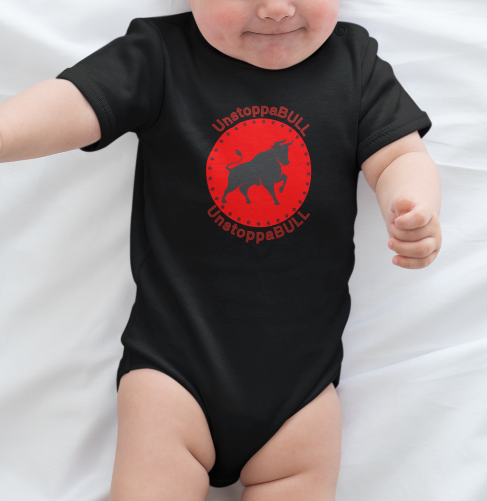 Animals, Bull, Symbol, Unstoppable, UnstoppaBULL- Baby, Infant, Toddler, Soft Cotton, Onesie