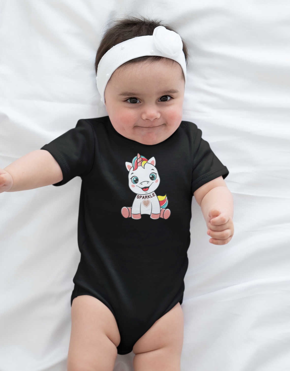 Fantasy, Unicorn, Sparkle, Positive- Baby, Infant, Toddler, Soft Cotton, Onesie