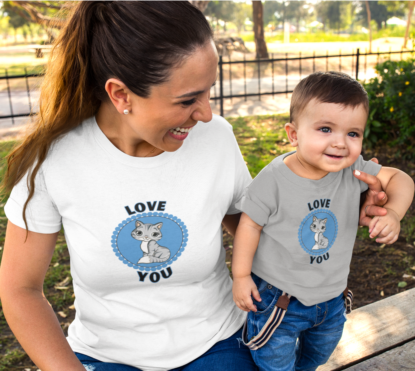 Cat, Love You, Animals- Infant, Soft Cotton, T-shirt