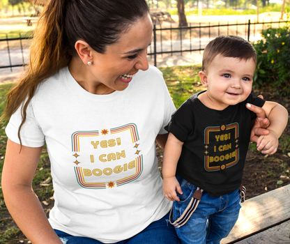 Dance, I Can Boogie, Retro Disco, Sports, Hobby, Interest, Dancing- Baby, Infant, Toddler, Soft Cotton, T-shirt