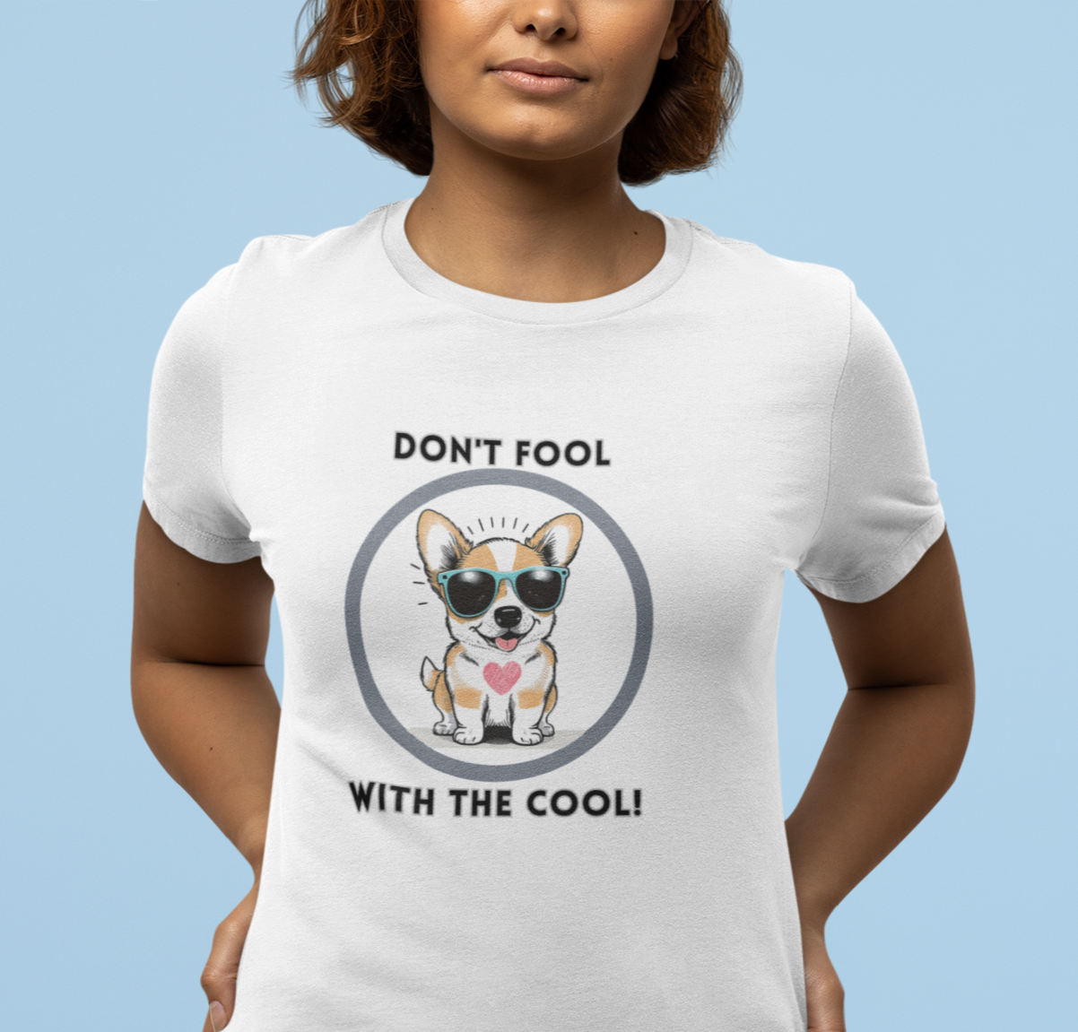 Dog, Don't Fool With The Cool Animal- Adult, Semi-fitted, T-shirt