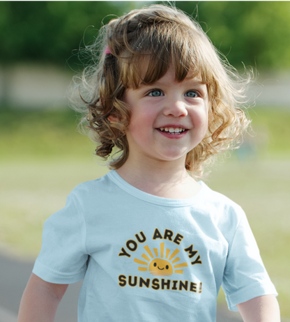 Positive, You Are My Sunshine, Happiness- Kids, Child, Heavy Cotton, T-shirt