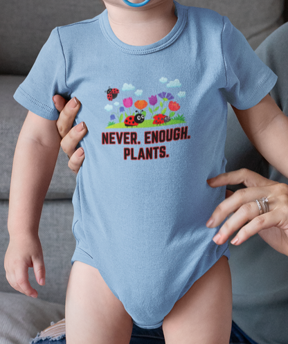Nature, Plants, Never Enough Plants, Bug, Ladybugs- Baby, Infant, Toddler, Soft Cotton, Onesie