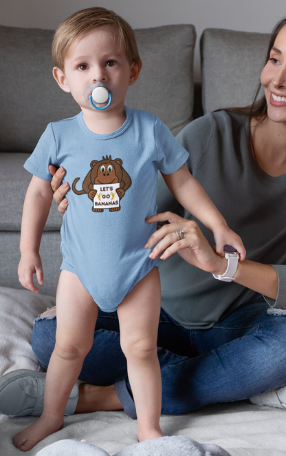 Monkey, Let's Go Bananas, Animals- Baby, Infant, Toddler, Soft Cotton, Onesie