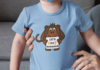 Monkey, Let's Go Bananas, Animals- Baby, Infant, Toddler, Soft Cotton, T-shirt