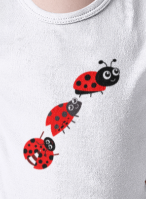 Ladybug Crossing Bug- Kids, Child, Kids Heavy Cotton™ T-shirt