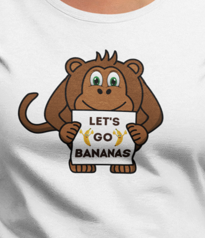 Monkey, Let's Go Bananas, Animals- Baby, Infant, Toddler, Soft Cotton, T-shirt