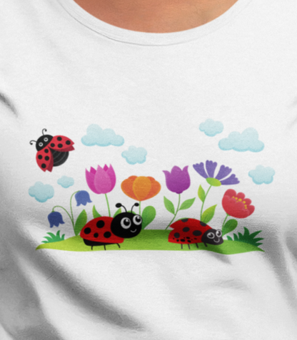 Nature, Plants, No Words, Bugs, Ladybugs- Baby, Infant, Toddler, T-shirt