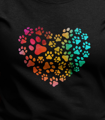 Art, Colorful, Love, Dog Paw- Baby, Infant, Toddler, T-shirt