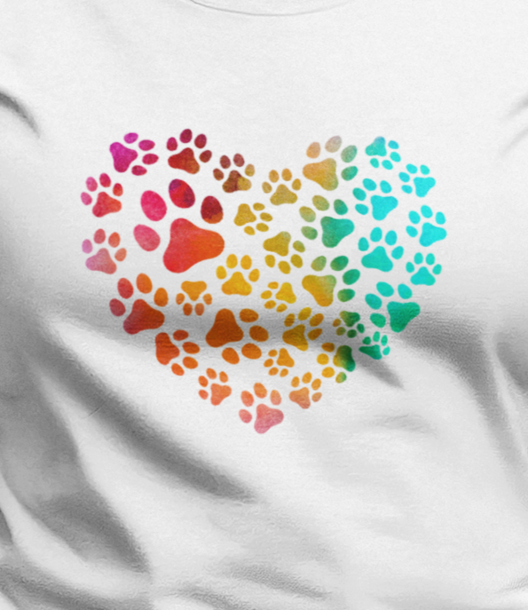 Art, Colorful, Love, Dog Paw- Baby, Infant, Toddler, Soft Cotton, Onesie