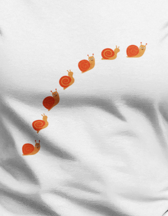 Garden, Bug, Snail Crossing, Bug, Animals, Nature, Plants, Garden- Adult, Regular Fit, Soft Cotton, T-shirt