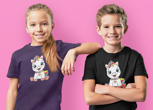 Fantasy, Unicorn, Sparkle, Positive- Kids, Heavy Cotton, T-shirt