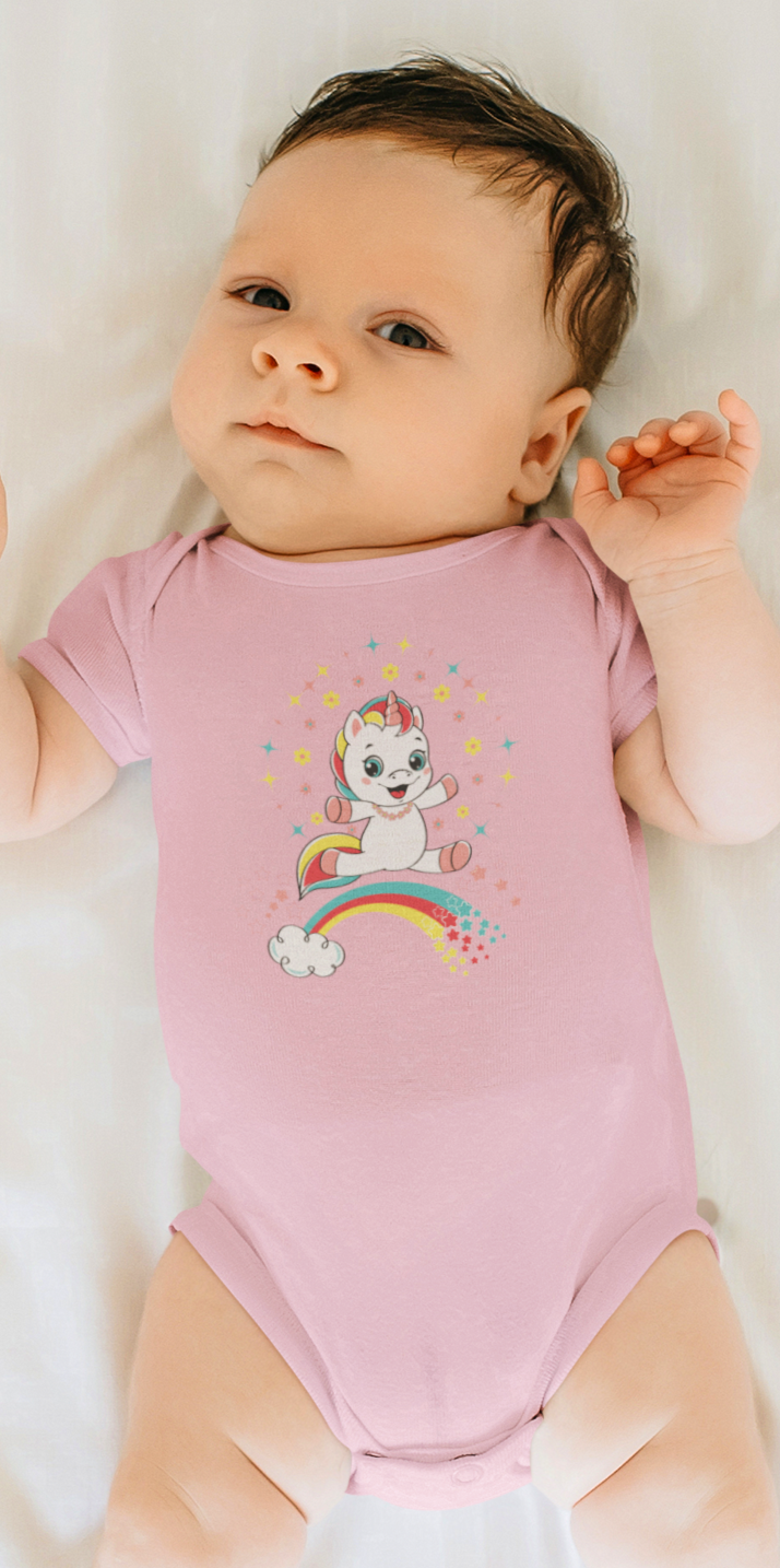 Fantasy, Unicorn, Positive, Things, Rainbow- Baby, Infant, Toddler, Soft Cotton, Onesie