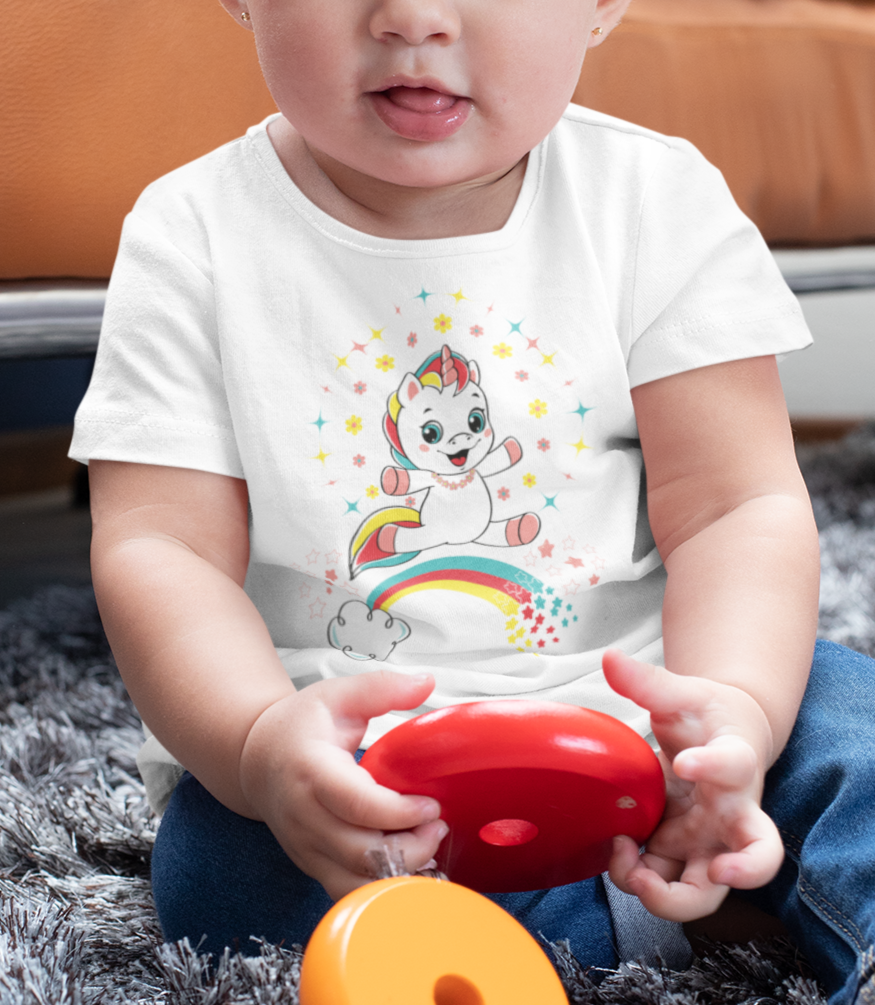 Fantasy, Unicorn, Positive, Things, Rainbow- Baby, Infant, Toddler, Soft Cotton, T-Shirt