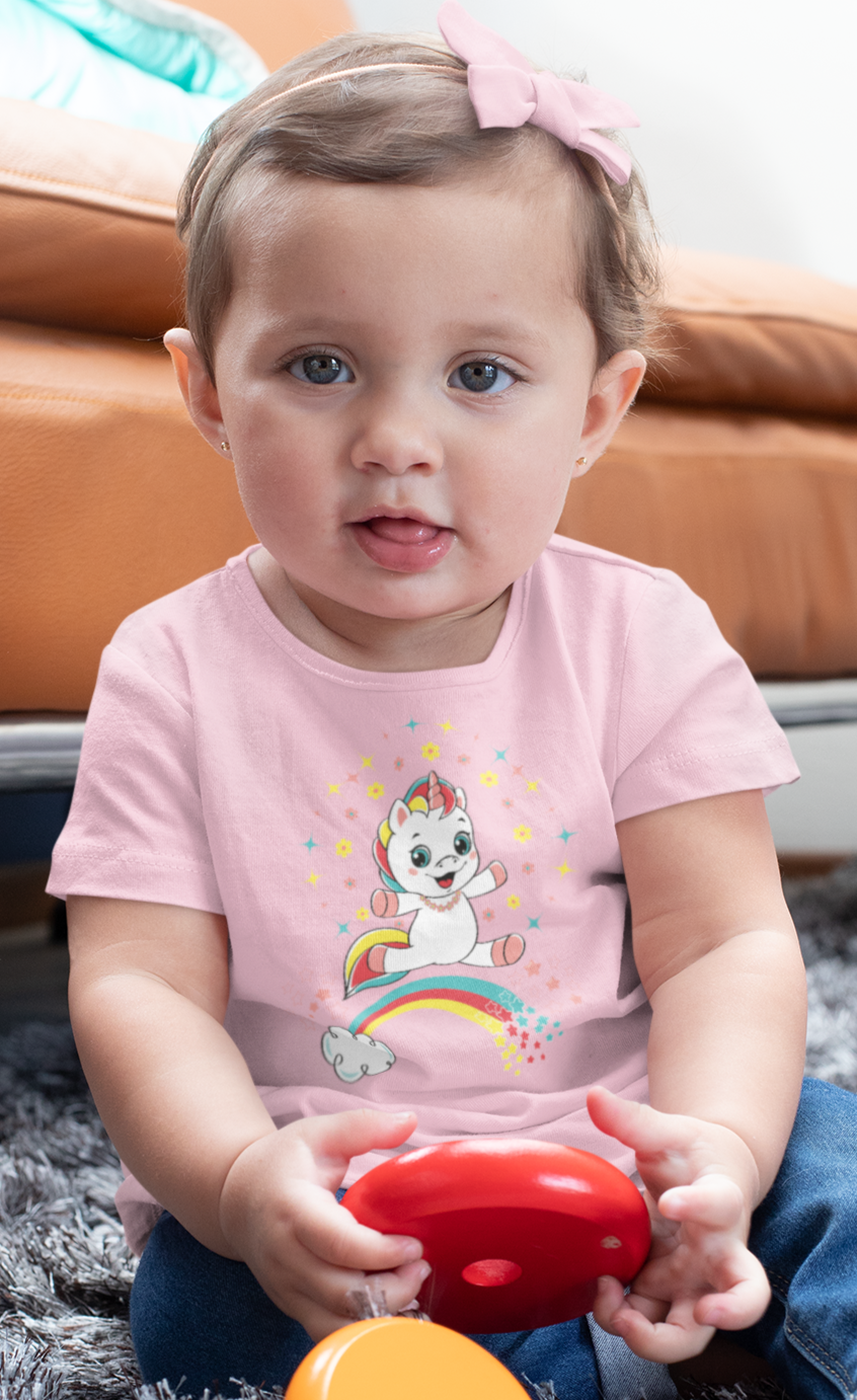 Fantasy, Unicorn, Positive, Things, Rainbow- Baby, Infant, Toddler, Soft Cotton, T-Shirt