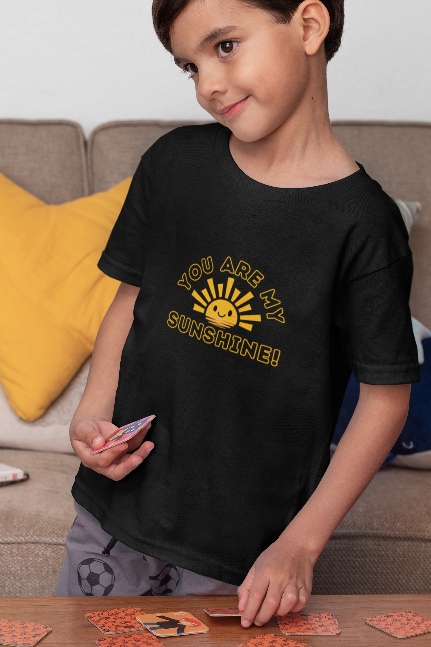 Positive, You Are My Sunshine, Happiness- Kids, Child, Heavy Cotton, T-shirt