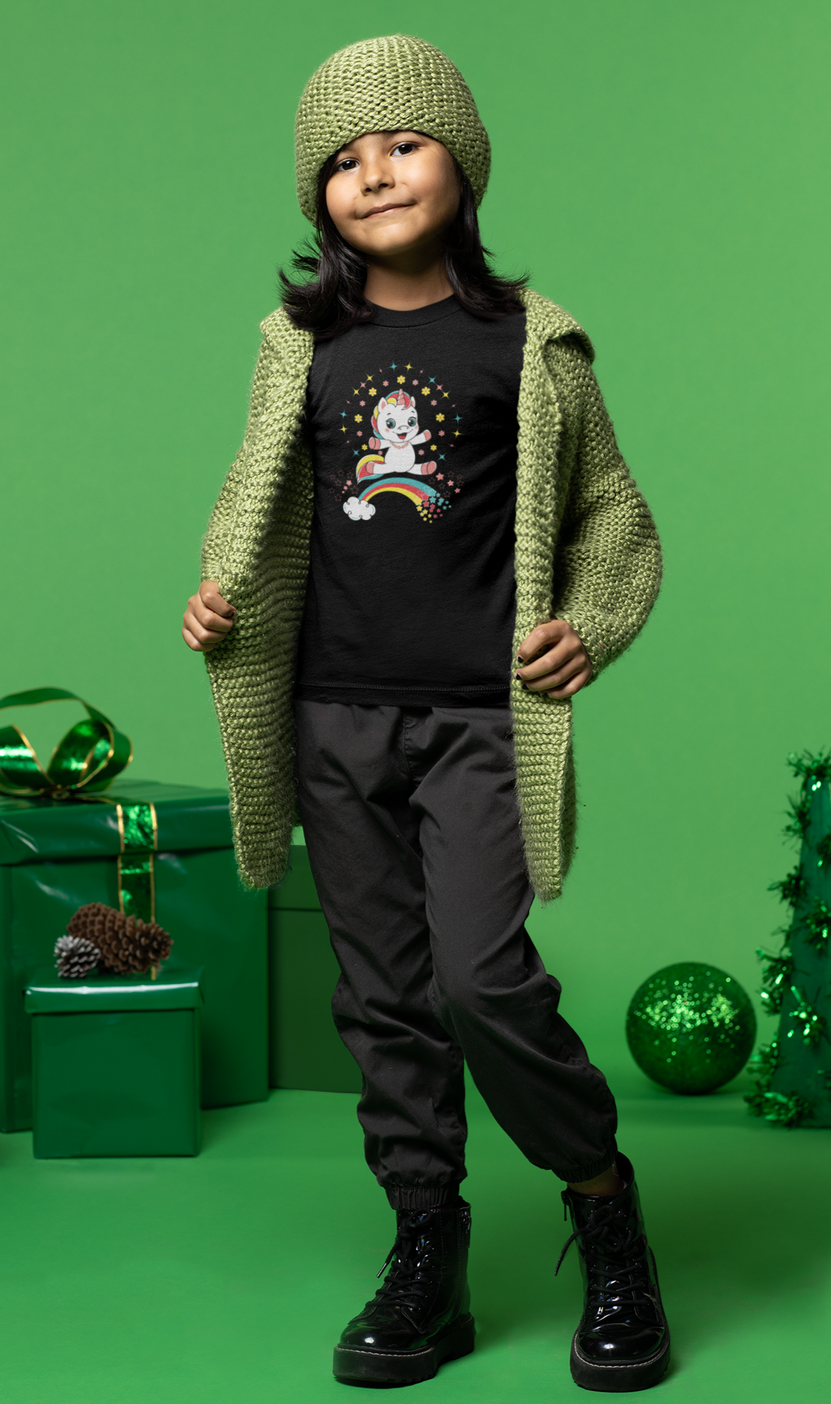 Fantasy, Unicorn, Positive, Things, Rainbow- Kids, Heavy Cotton, T-shirt