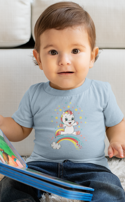 Fantasy, Unicorn, Positive, Things, Rainbow- Baby, Infant, Toddler, Soft Cotton, T-Shirt