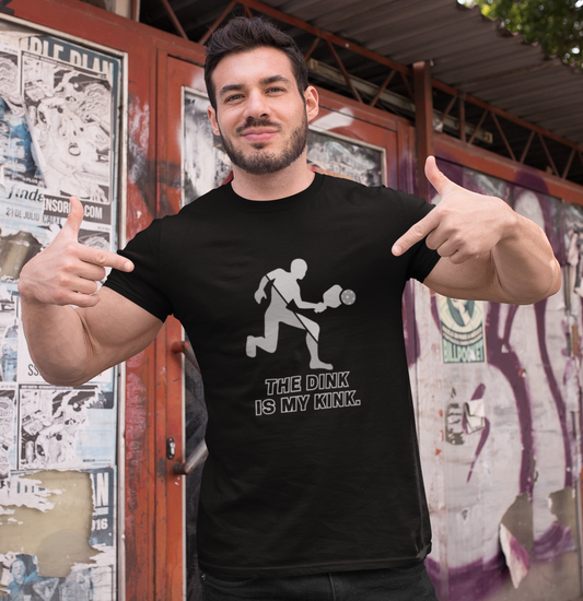Pickleball Sports, The Dink Is My Kink- Adult, Regular Fit, Soft Cotton, Smaller Size Image, T-shirt