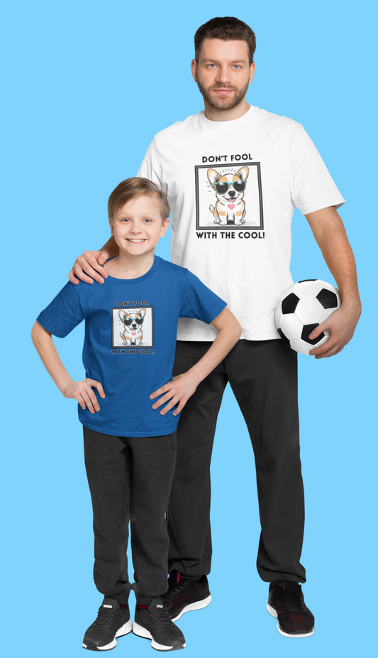Dog, Don't Fool With The Cool, Animals- Kids, Child, Soft Cotton, T-shirt