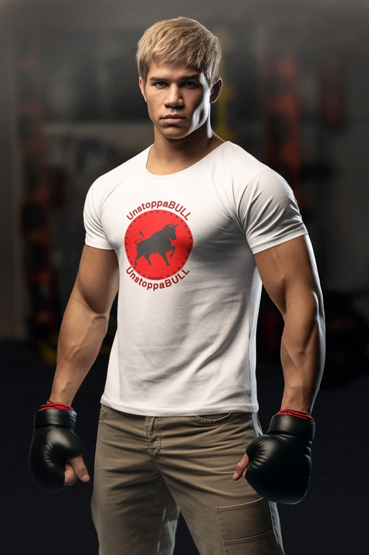 Animals, Bull, Symbol, Unstoppable, UnstoppaBULL- Adult- Adult, Regular Fit, Soft Cotton, Full Size Image, T-shirt