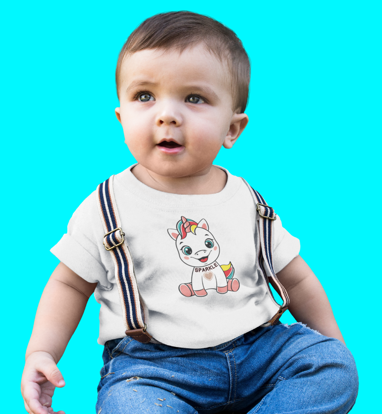 Fantasy, Unicorn, Sparkle, Positive- Baby, Infant, Toddler, Soft Cotton, T-Shirt