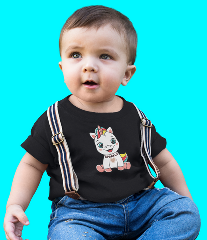 Fantasy, Unicorn, Sparkle, Positive- Baby, Infant, Toddler, Soft Cotton, T-Shirt