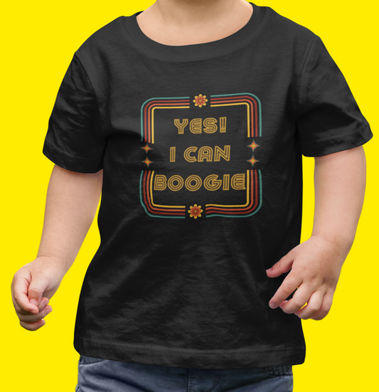 Dance, I Can Boogie, Retro Disco- Kids, Child, Heavy Cotton, T-shirt