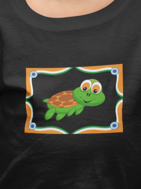 Turtle Swimming, Animals, Sports, Swimming- Child, Kids, Heavy Cotton, T-shirt