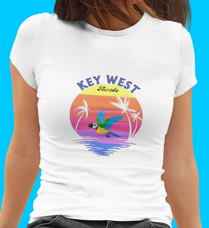 Places, Beach, Key West, Florida, United States of America, Animals, Birds- Adult, Semi-fitted T-shirt