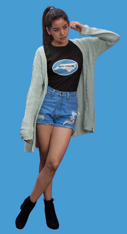 Places, States, North Carolina, United States of America, Sports, Basketball- Adult, Regular Fit, Soft Cotton, T-shirt