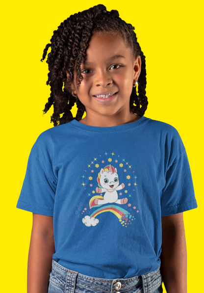 Fantasy, Unicorn, Positive, Things, Rainbow- Kids, Heavy Cotton, T-shirt