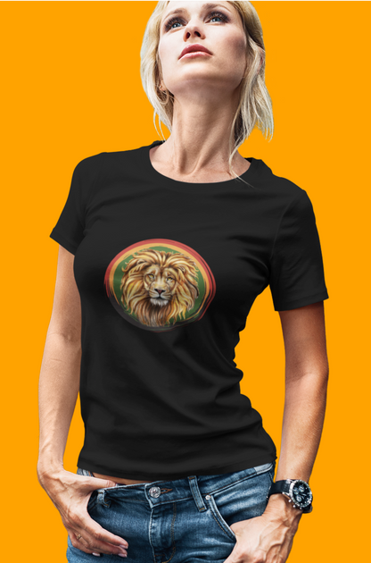 Lion, Animals, Felines (Wild Cats), Nature- Adult, Semi-fitted T-shirt