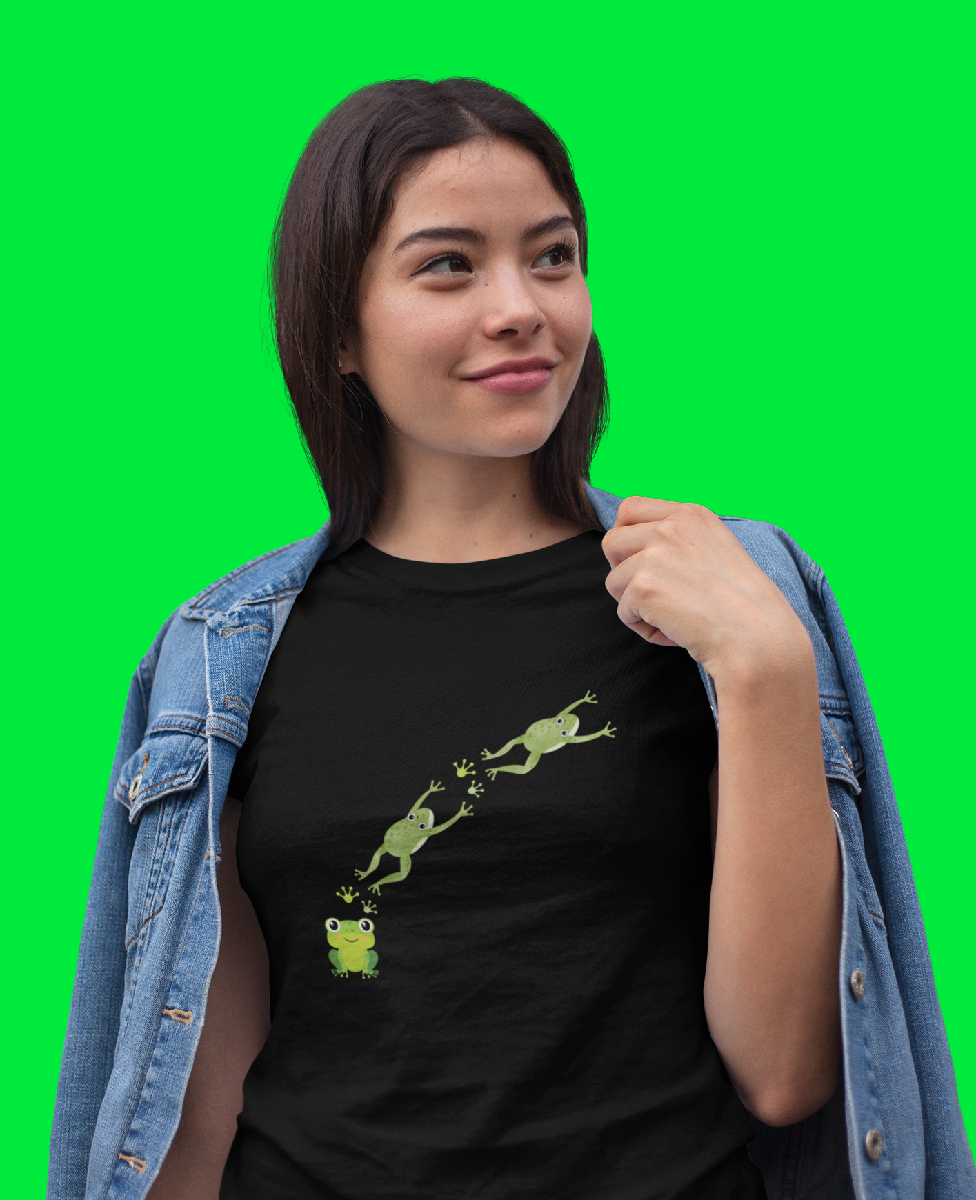 Frog Crossing- Adult, Semi-fitted, T-shirt