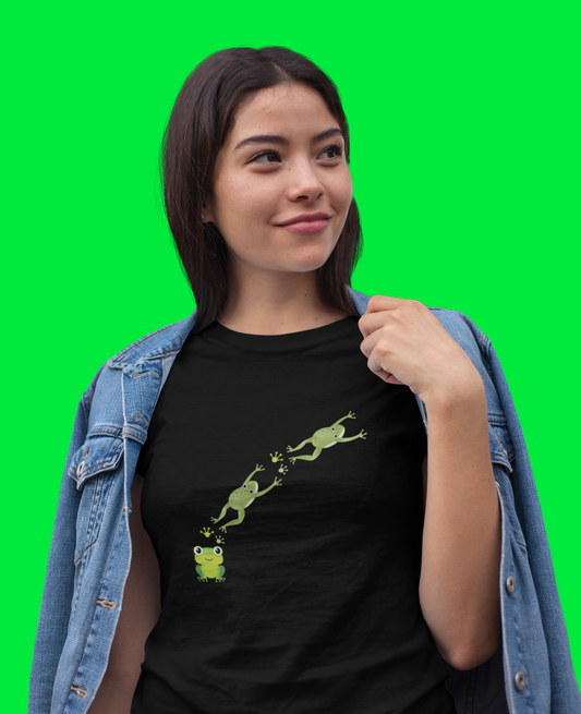 Frog Crossing- Adult, Semi-fitted, T-shirt