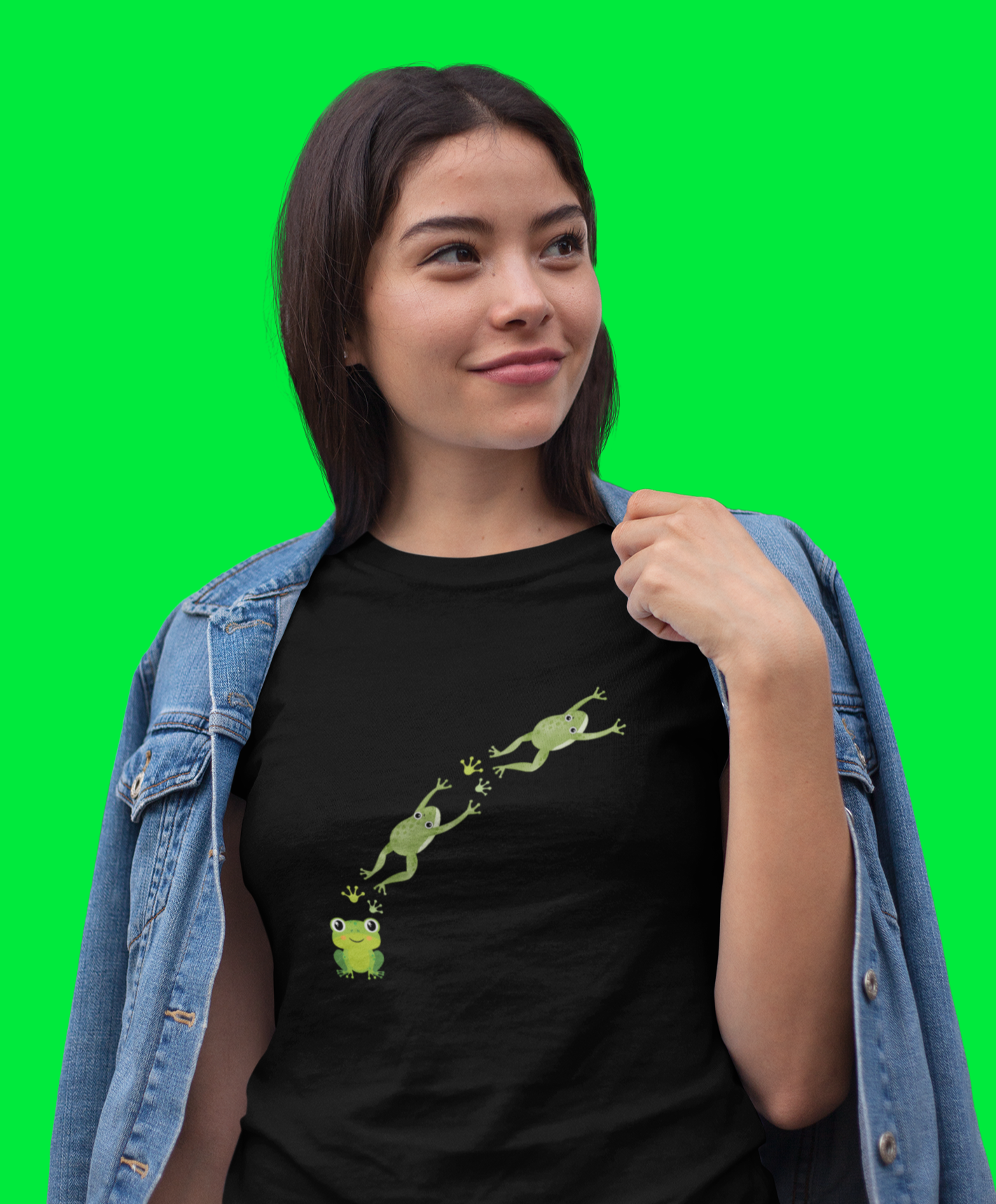 Frog Crossing- Adult, Regular Fit, Soft Cotton, T-shirt