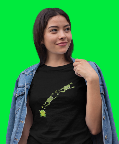 Frog Crossing- Adult, Regular Fit, Soft Cotton, T-shirt