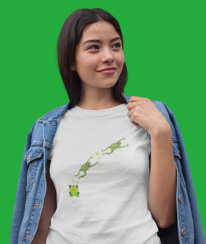Frog Crossing- Adult, Regular Fit, Soft Cotton, T-shirt