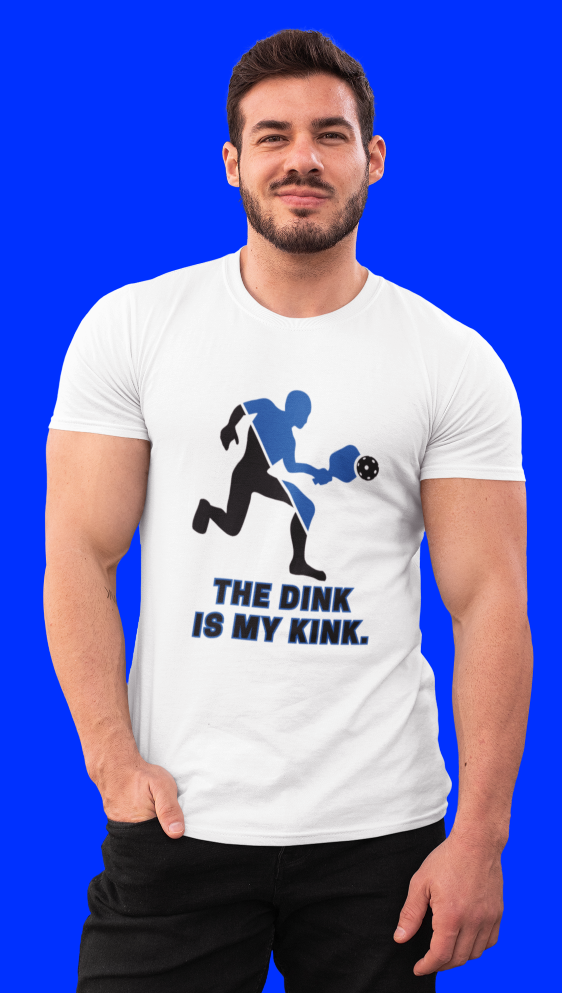 Pickleball Sports, The Dink Is My Kink- Adult, Regular Fit, Soft Cotton, Full Size Image, T-shirt